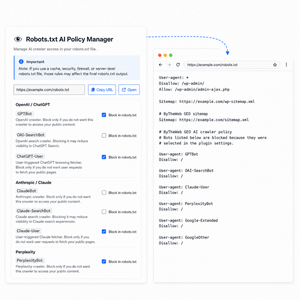 Robots.txt AI Policy Manager