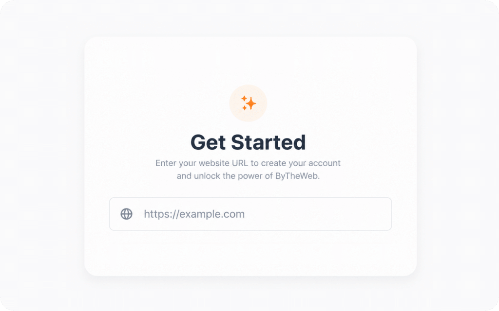 Get Started - create for Free ByTheWeb account