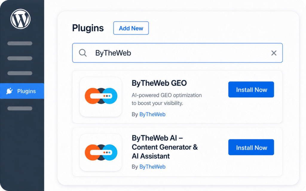 Install ByTheWeb Plugins